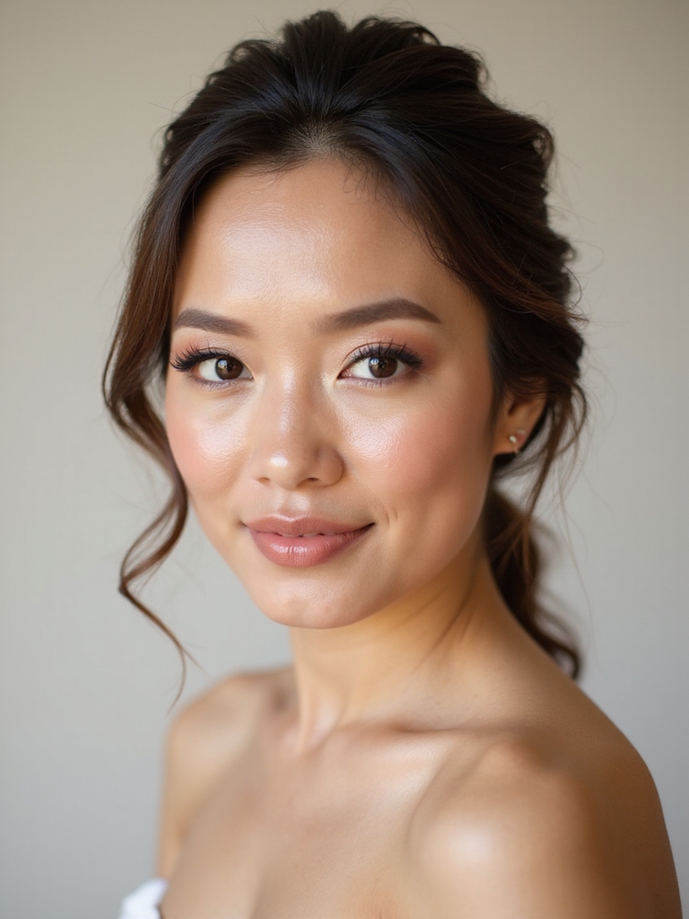 elegant makeup for round faces