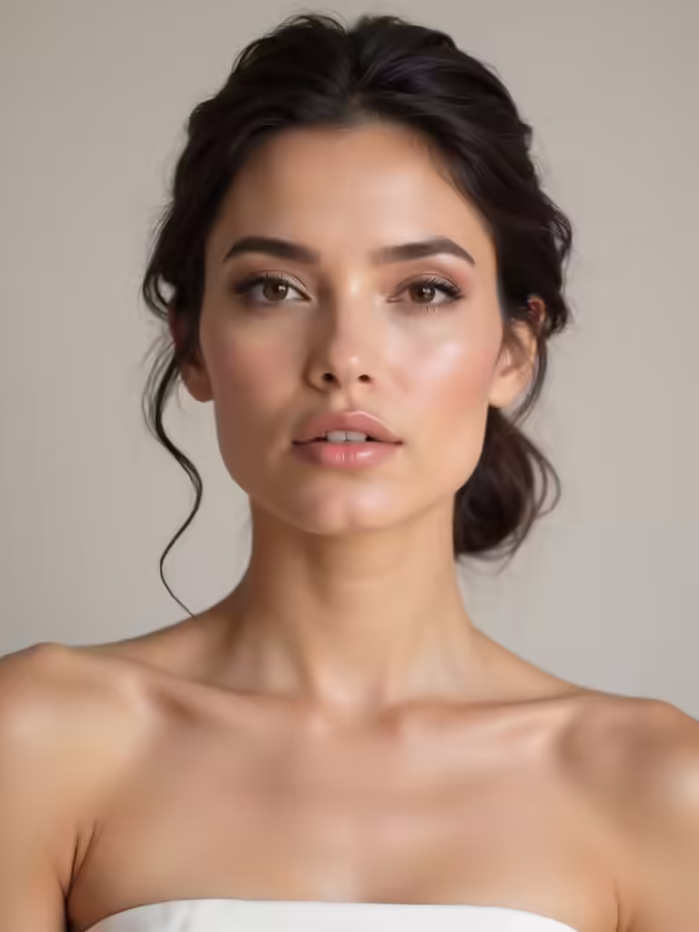 elegant minimalistic bridal beauty