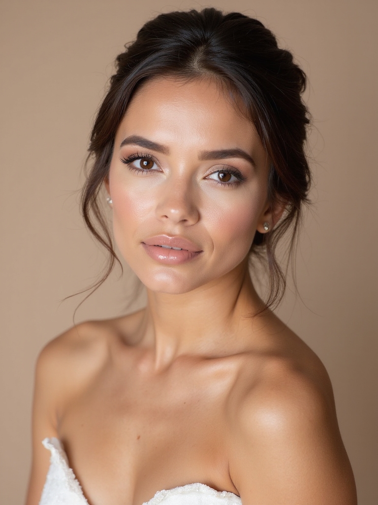 elegant neutral bridal makeup