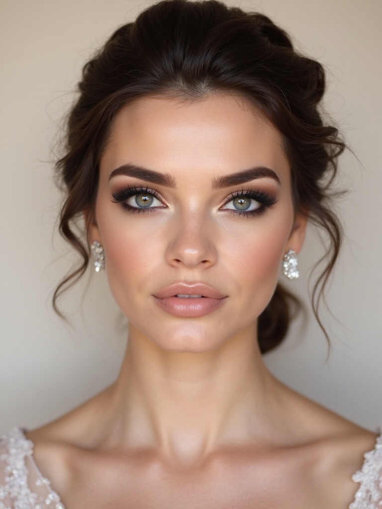 elegant neutral smoky eyes