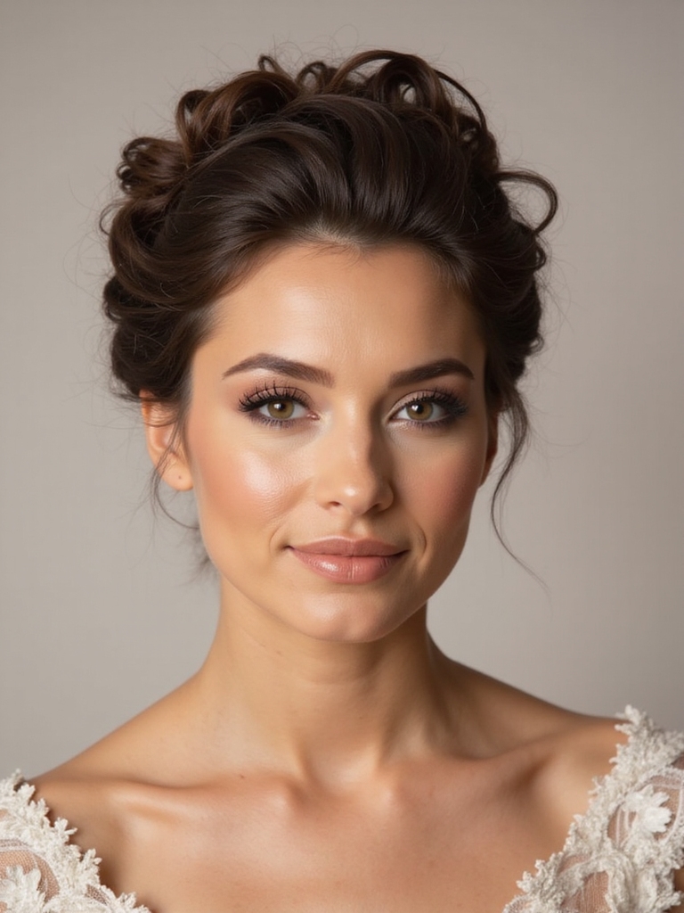 elegant pinned back curls