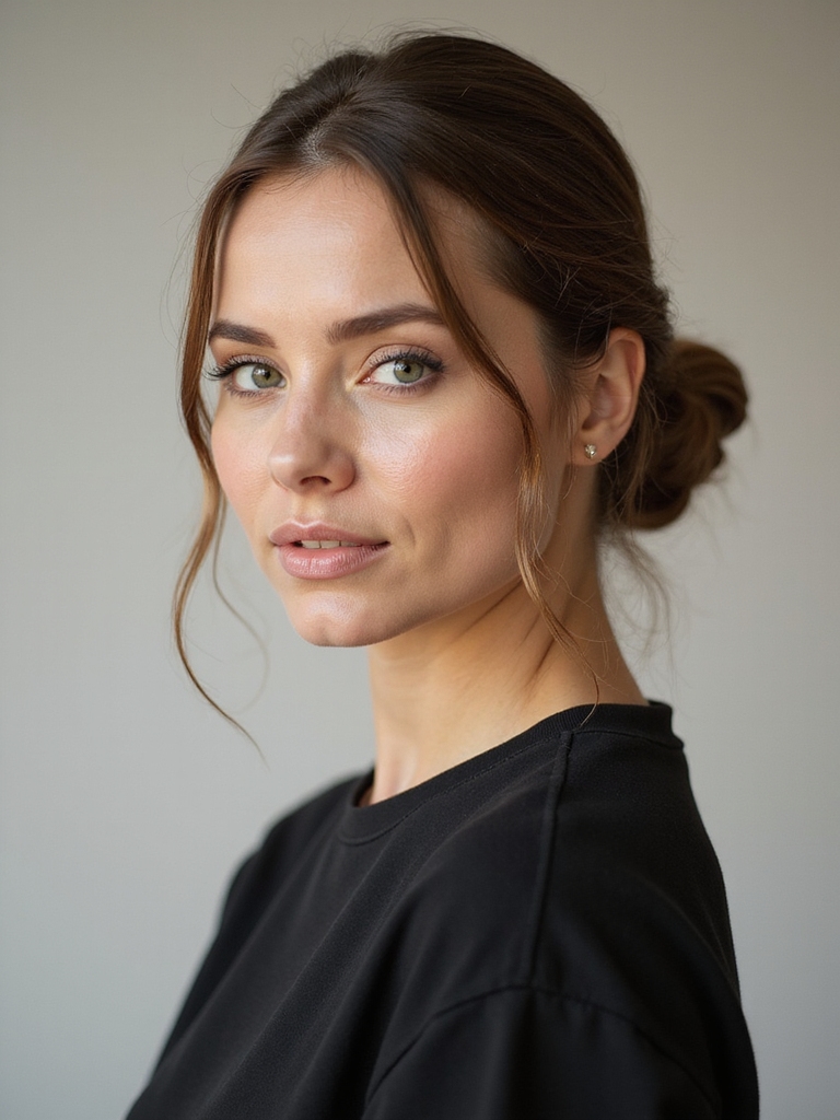 elegant polished low bun