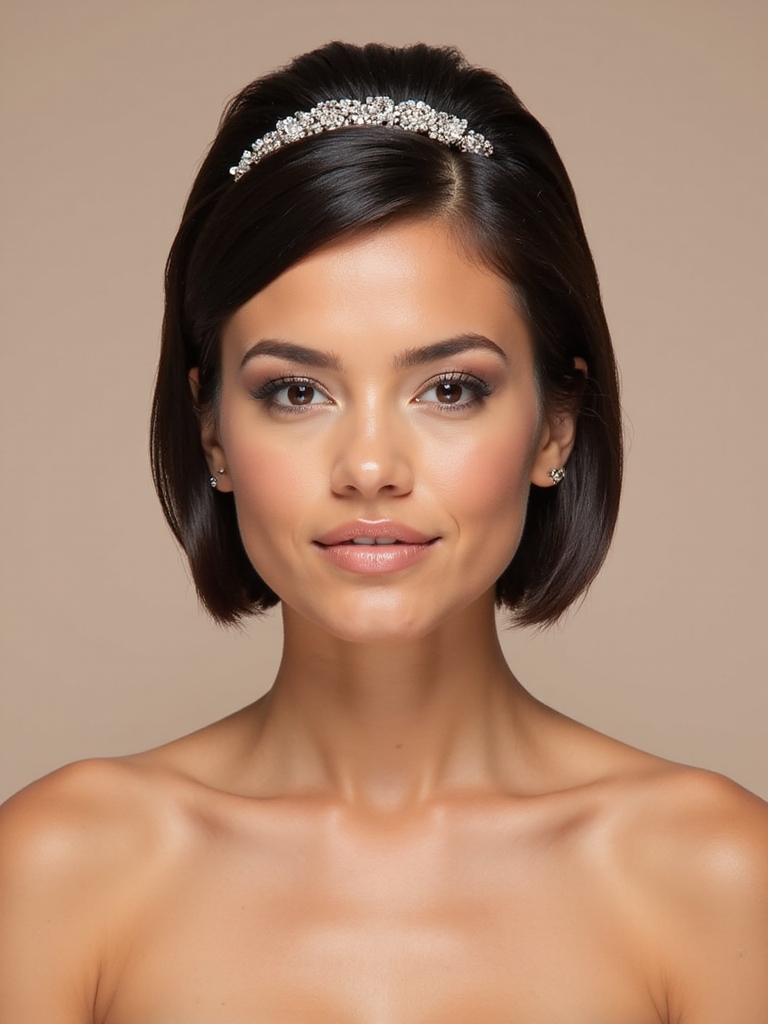 elegant ponytail with accessories