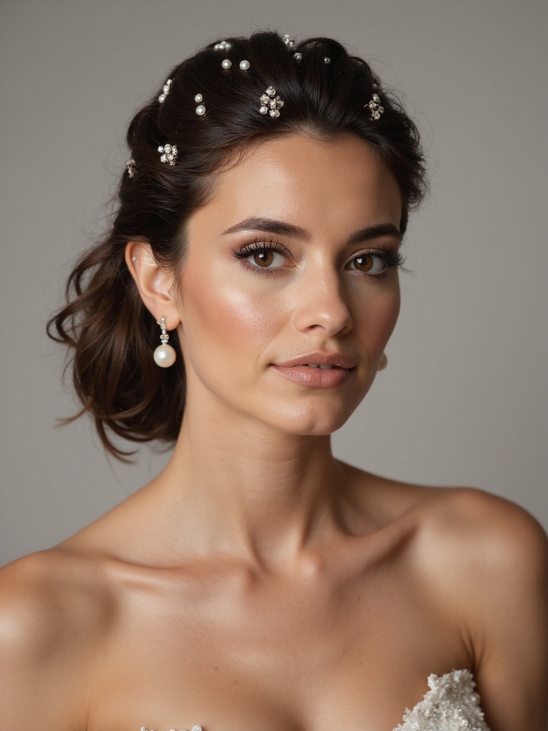 elegant romantic bridal hairstyle