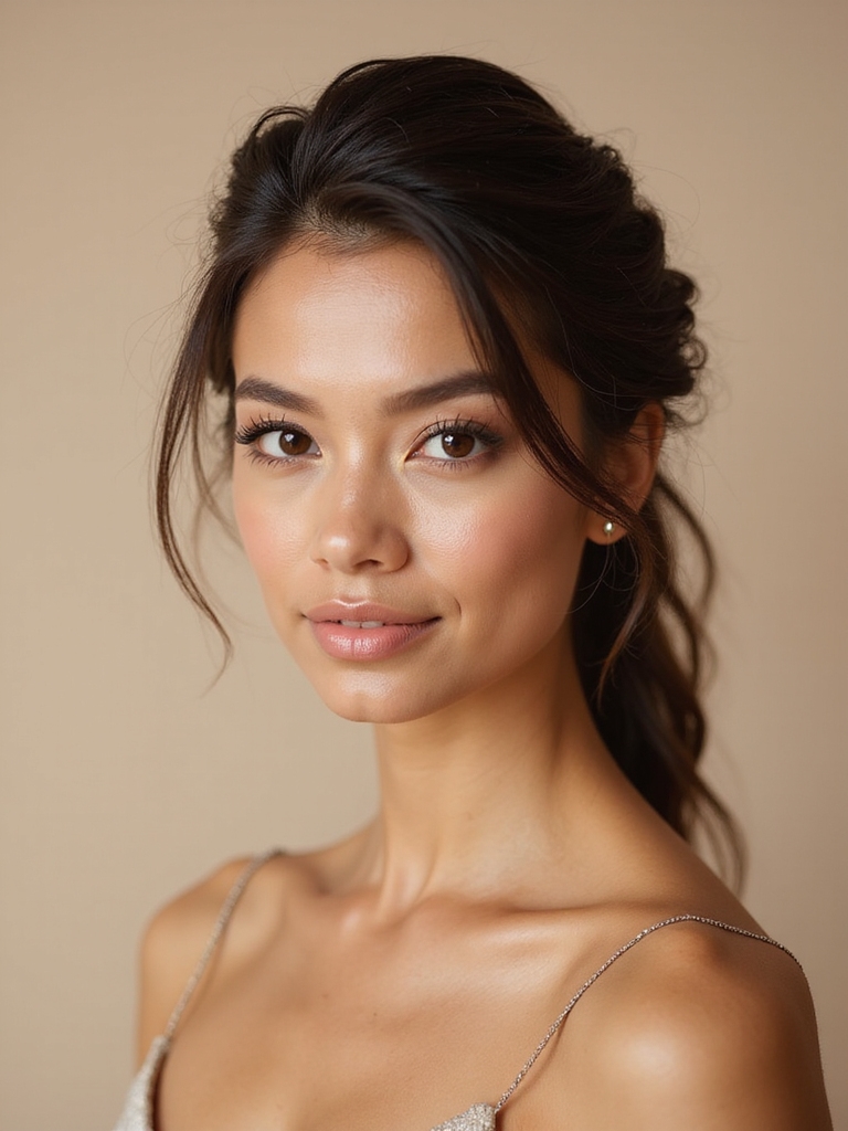 elegant romantic ponytail style