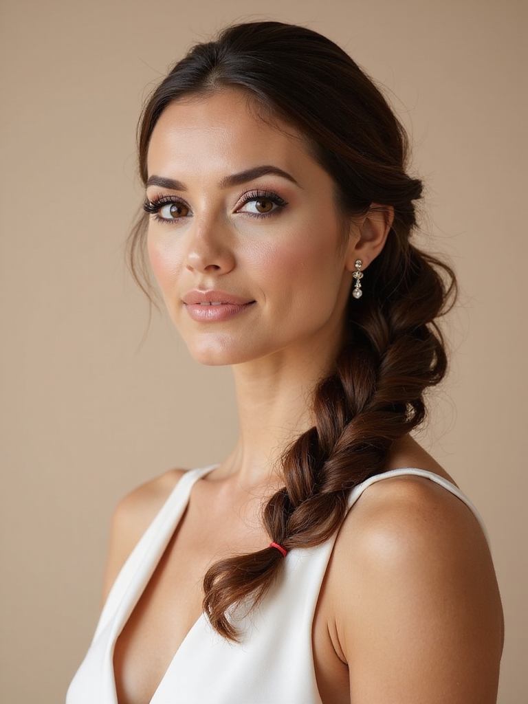 elegant romantic waterfall braid