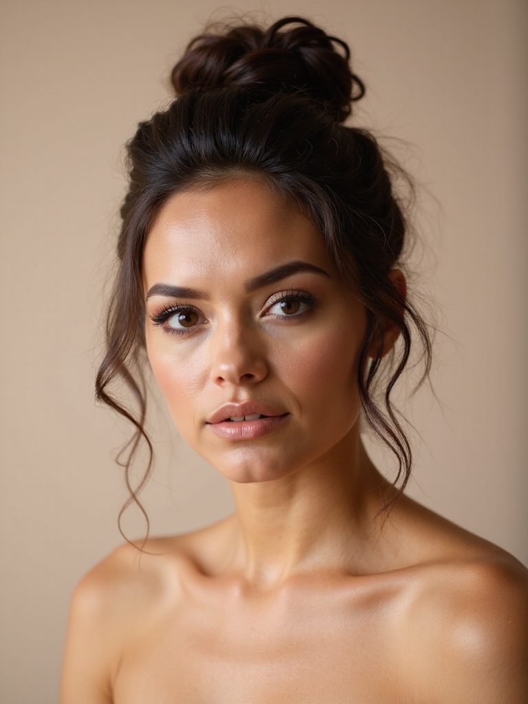 elegant sculptural top knot