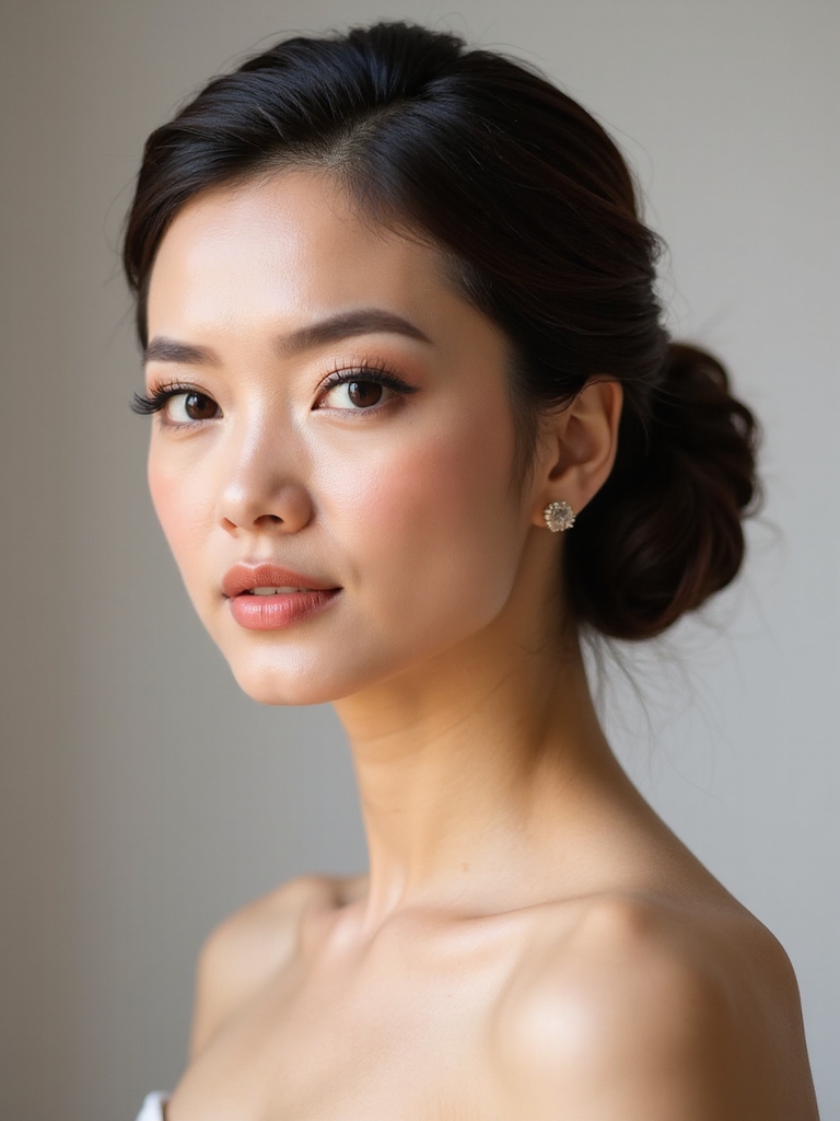 elegant secure low bun
