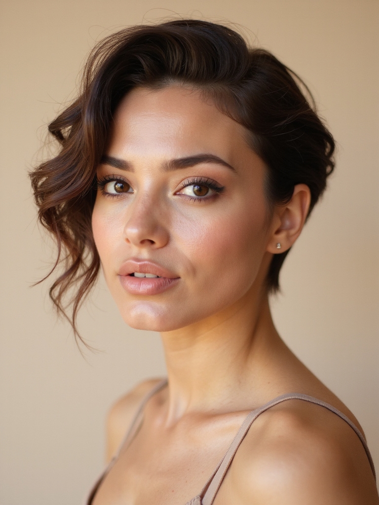 elegant short hair waves