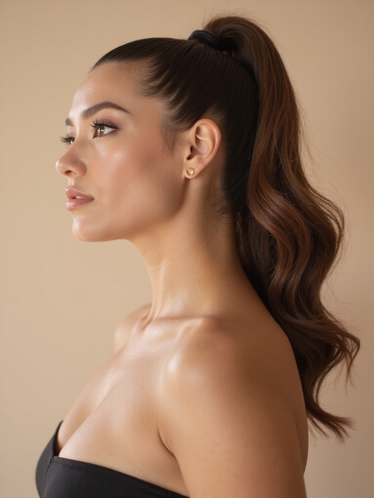 elegant side ponytail styling