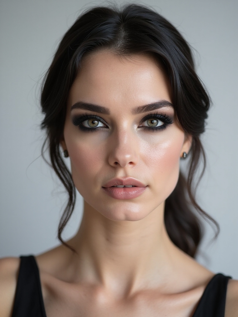 elegant smoky eye bridal