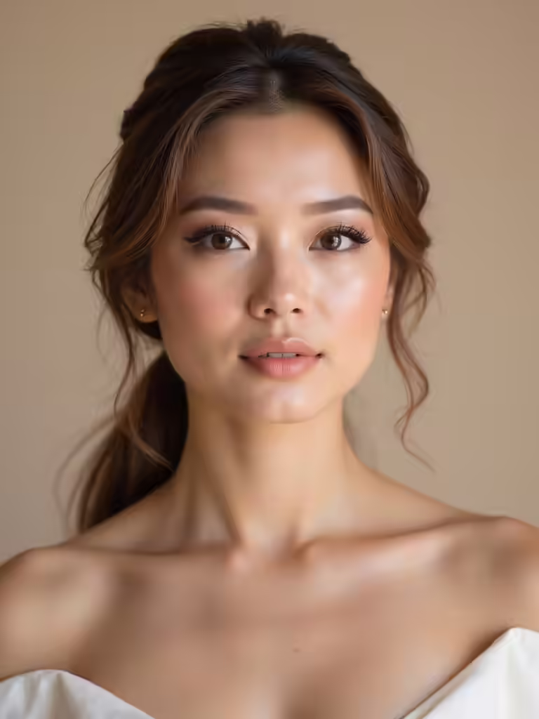 elegant soft glam bridallooks