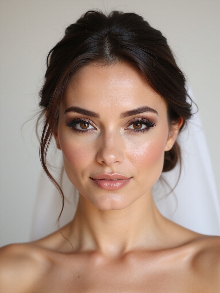 elegant subtle smoky eyes
