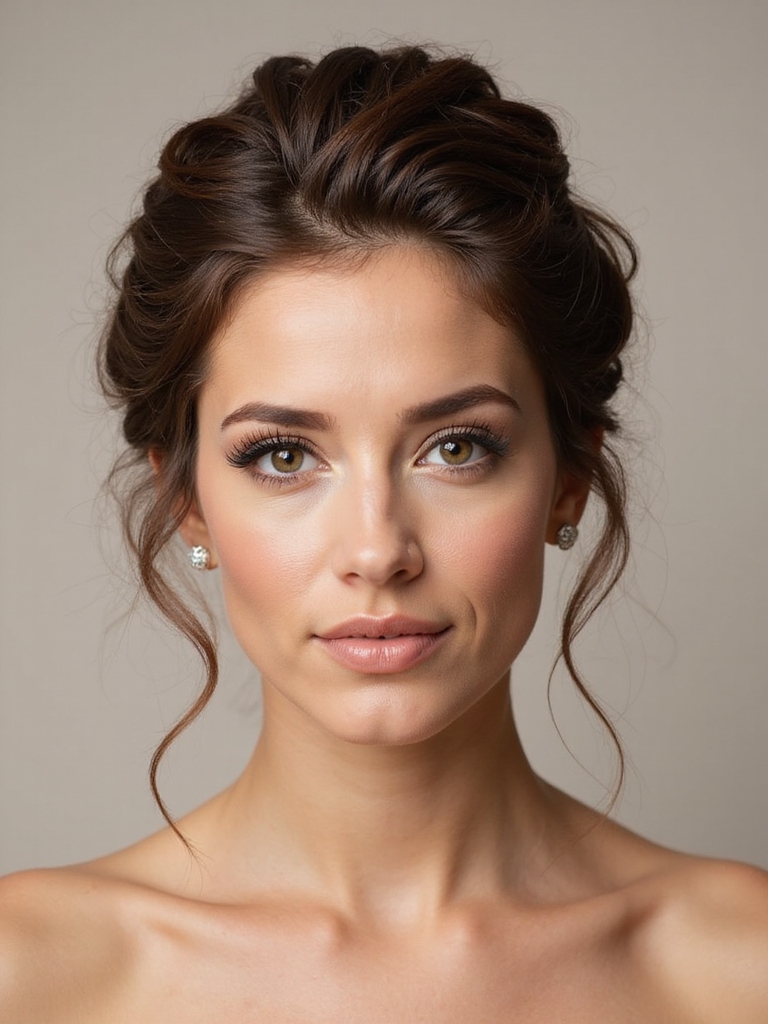 elegant twisted crown updo
