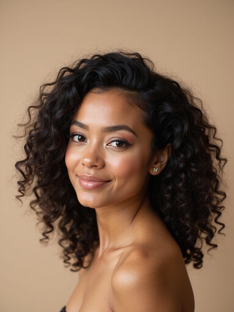 elegant twisted curly updo