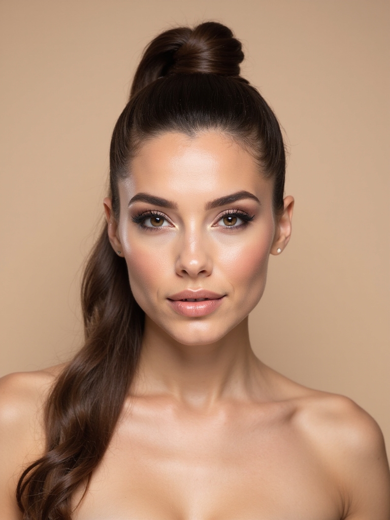 elegant twisted ponytail style