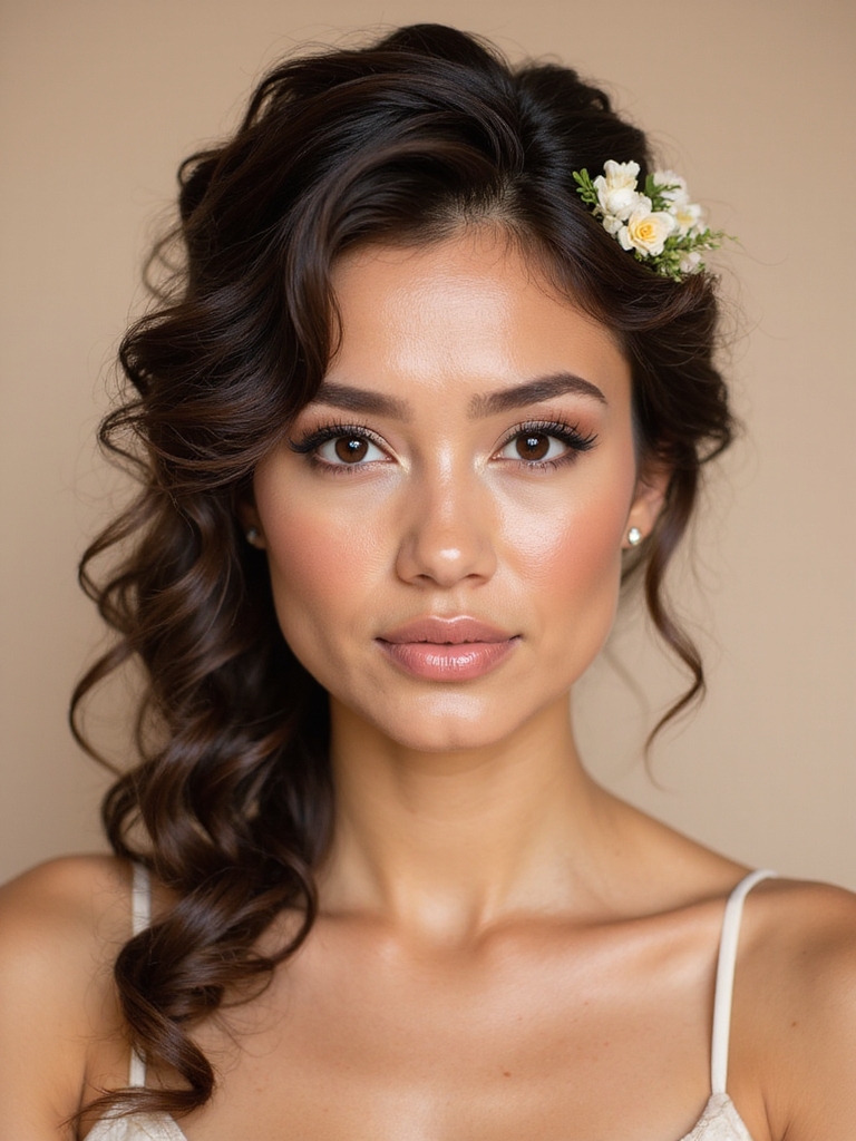 ethereal boho wedding hairstyle