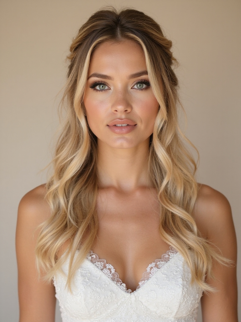 explore half up wedding styles