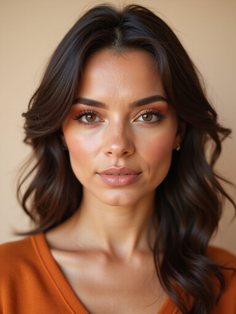 fall engagement makeup confidence