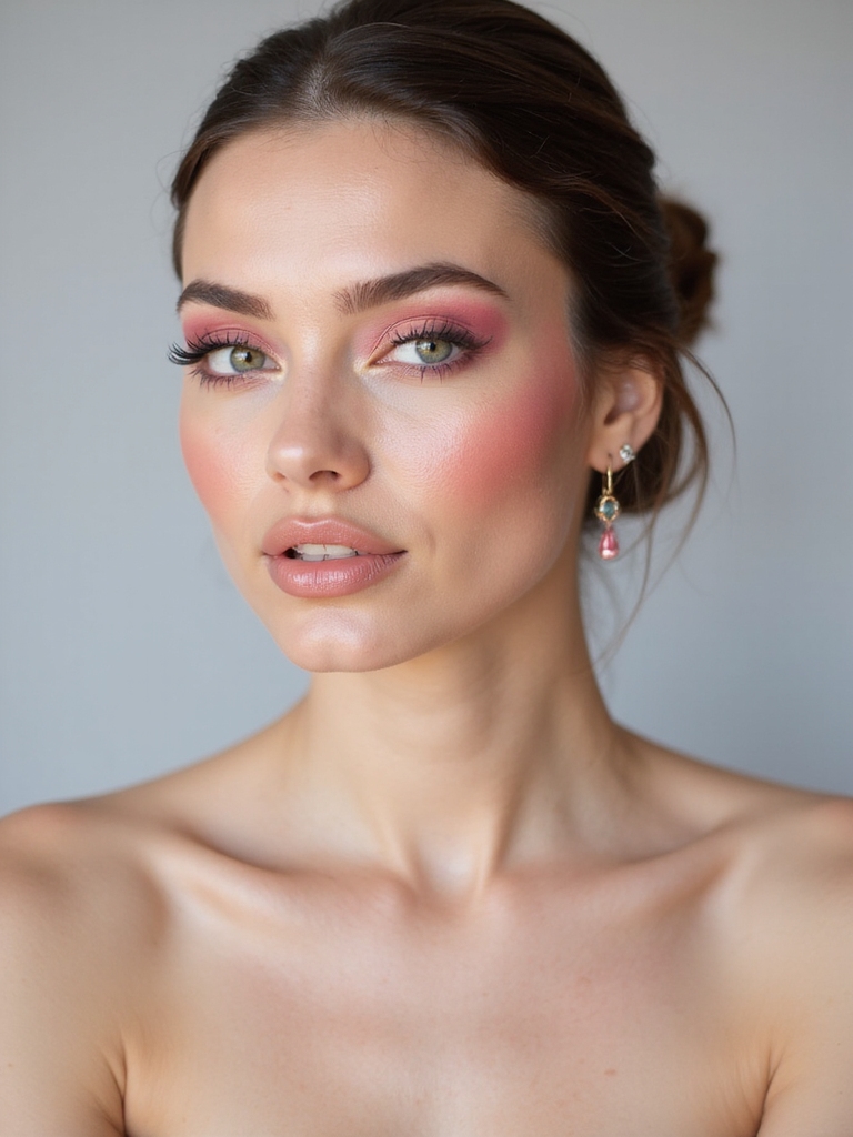 feminine and fun pink makeup