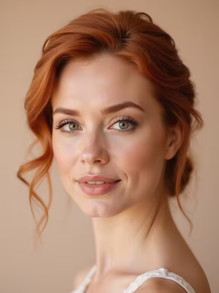 flattering redhead bridesmaid makeup
