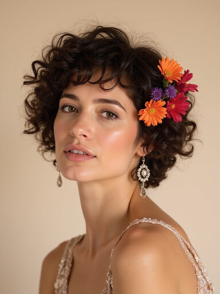 fresh flowers for hairstyles