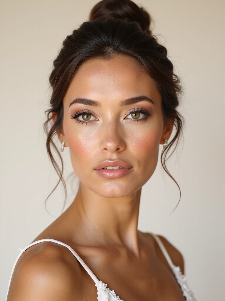 fresh glowing bridal beauty