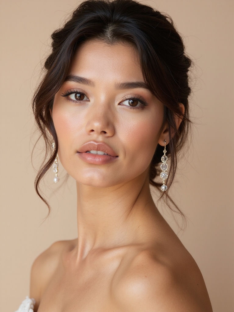 fresh minimal bridal beauty