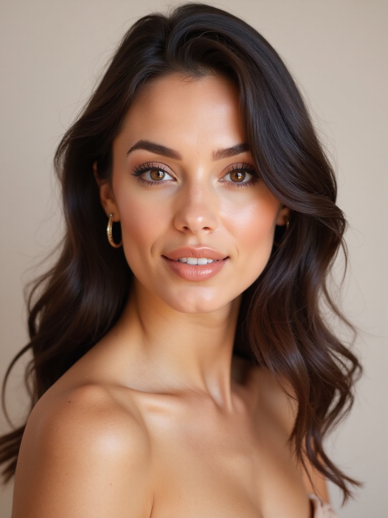 fresh peach makeup glow