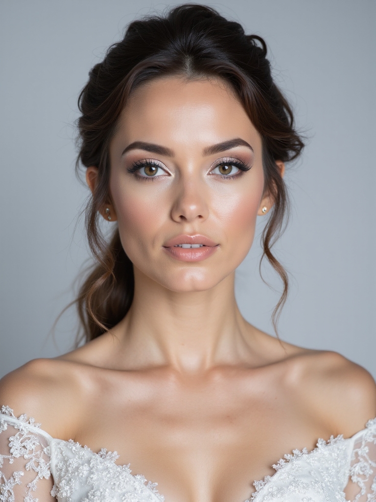 frosty silver bridal makeup