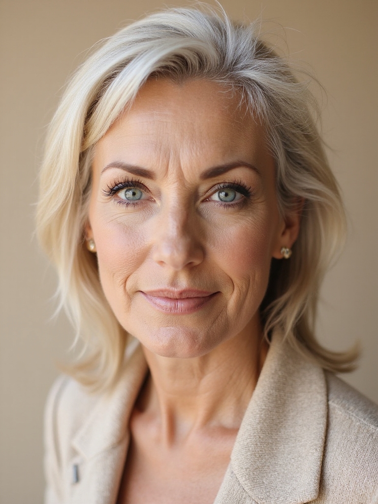 gentle eyeliner enhances blue eyes
