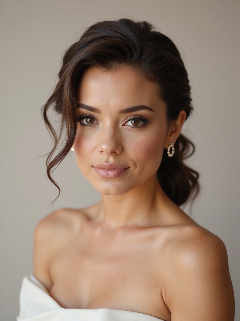 glamorous ballroom wedding makeup