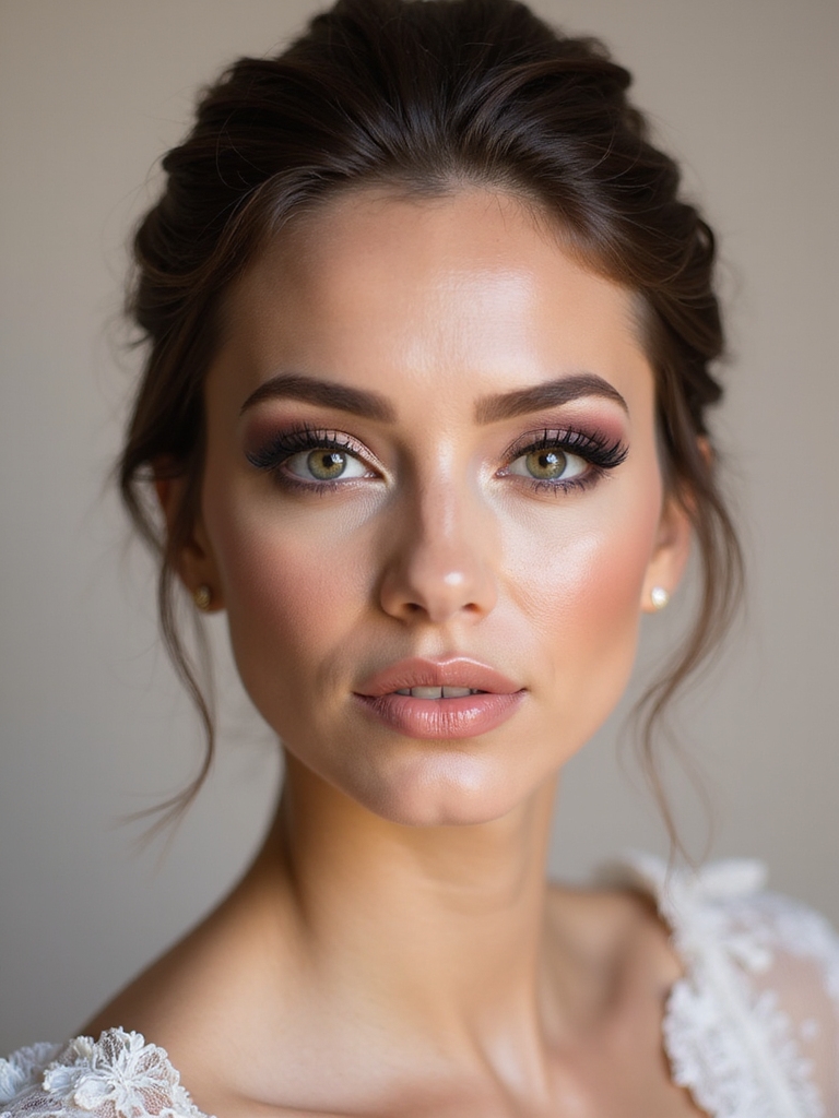 glamorous bridal cut crease