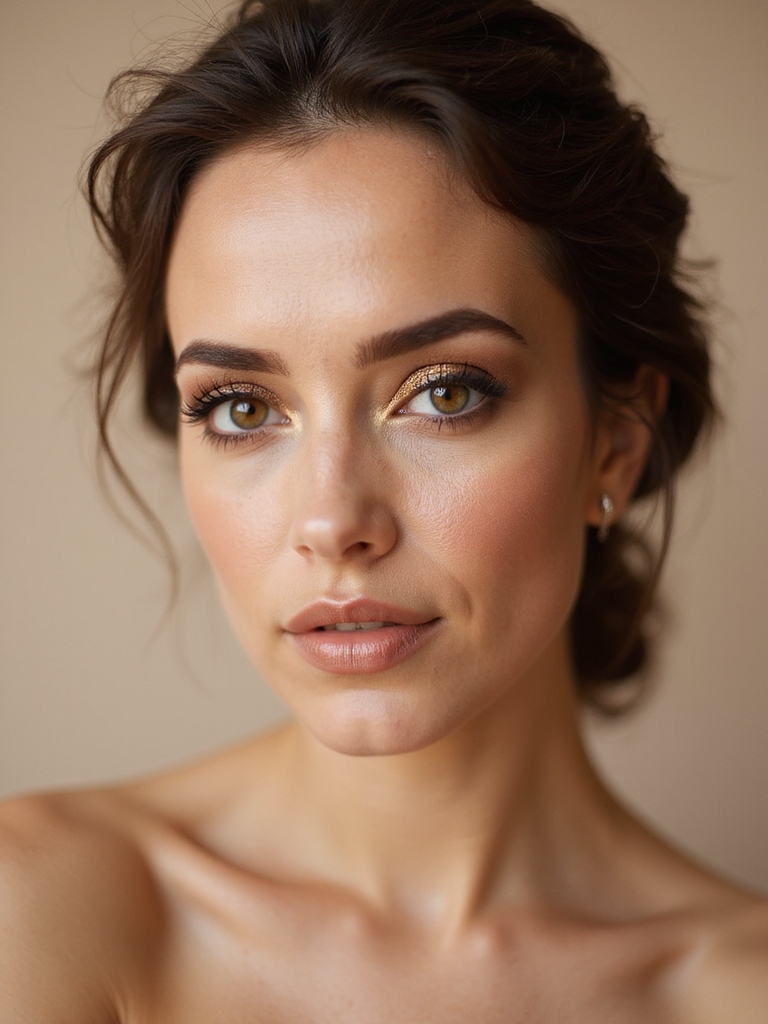 gold and bronze eyeshadow