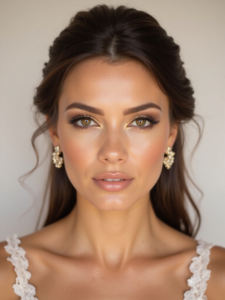 gold eyes with glowing skin