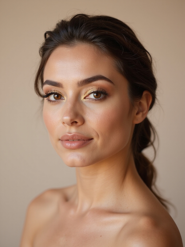 gold eyeshadow for bridesmaids