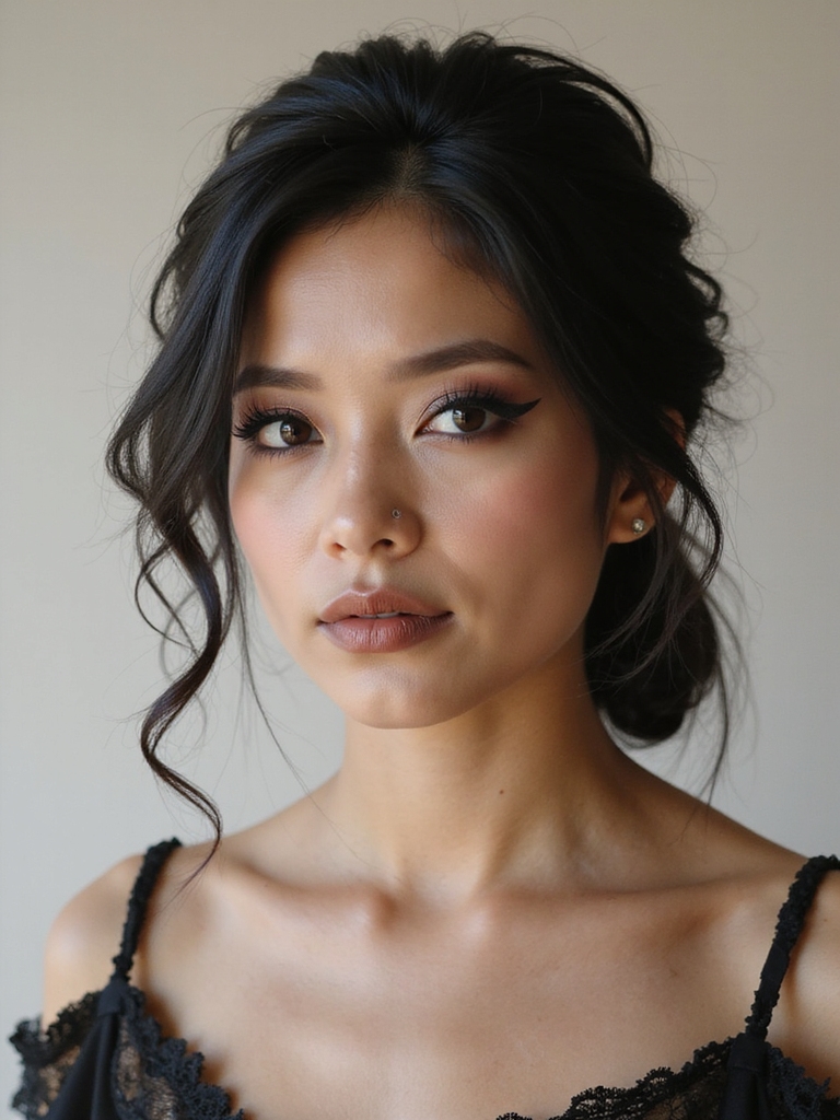 gothic romantic bridal makeup