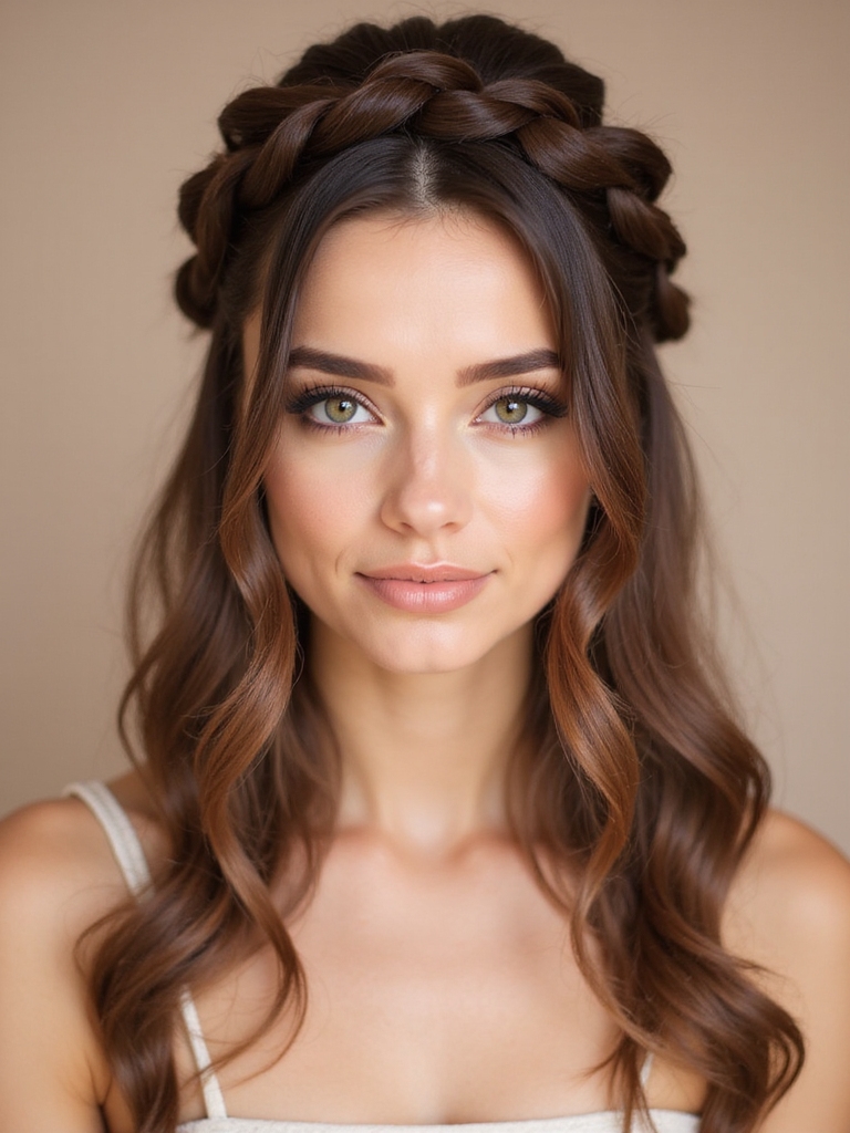 half up crown braid tips