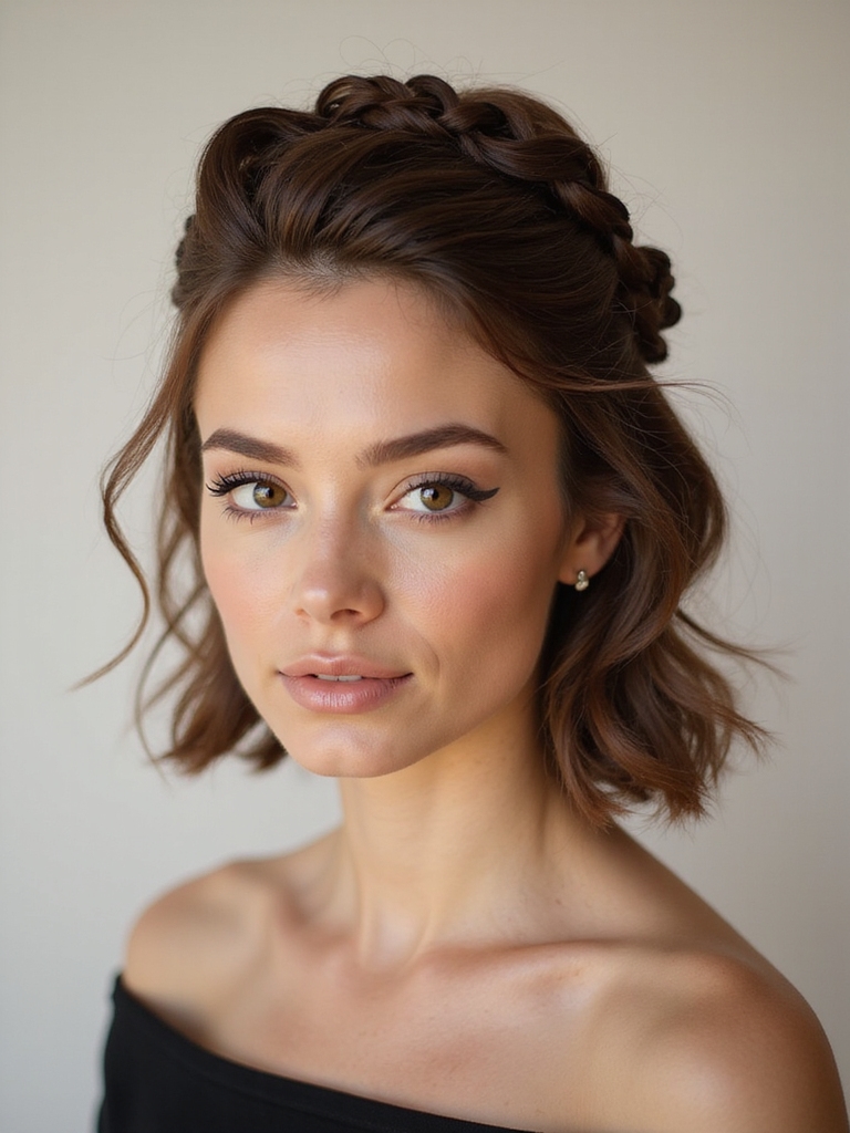 half up hairstyle with braid