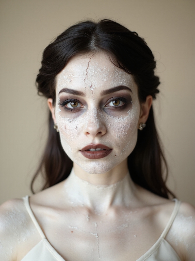 haunting pale bride makeup