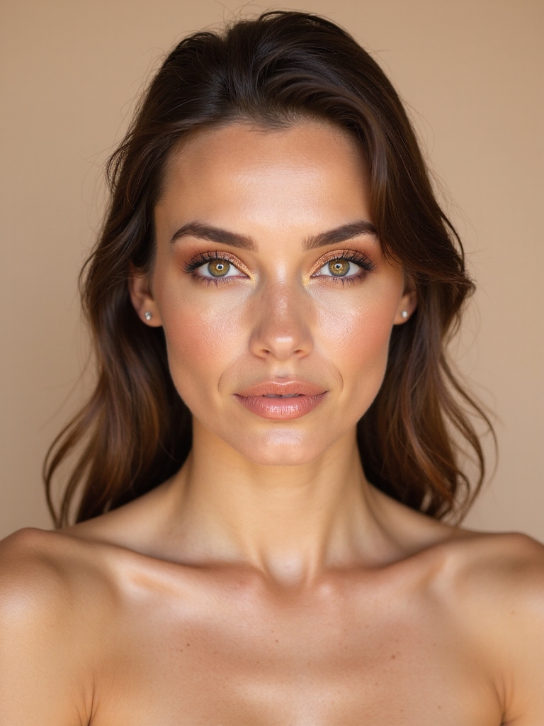 iridescent copper peach eye makeup