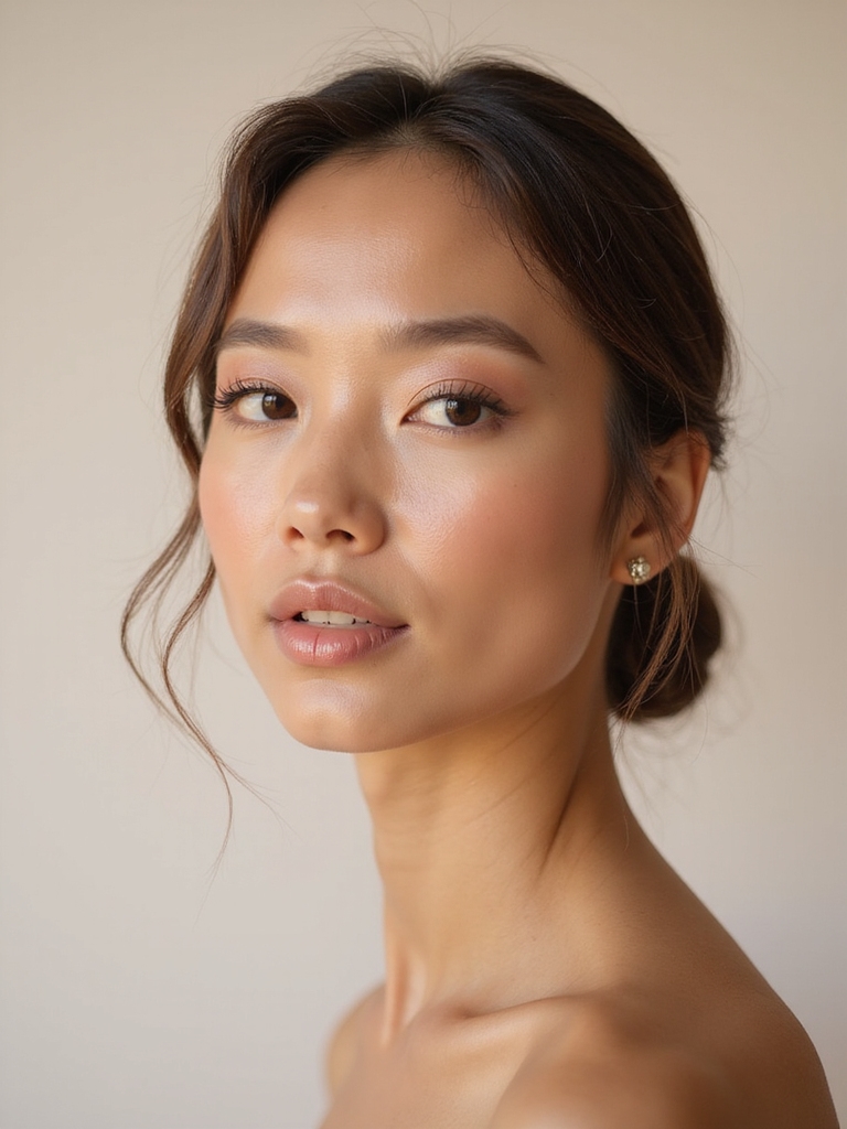 lightweight cream bridal makeup