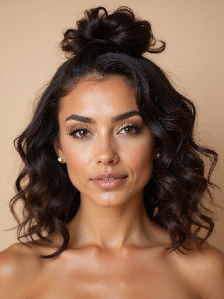 long lasting half up hairstyle