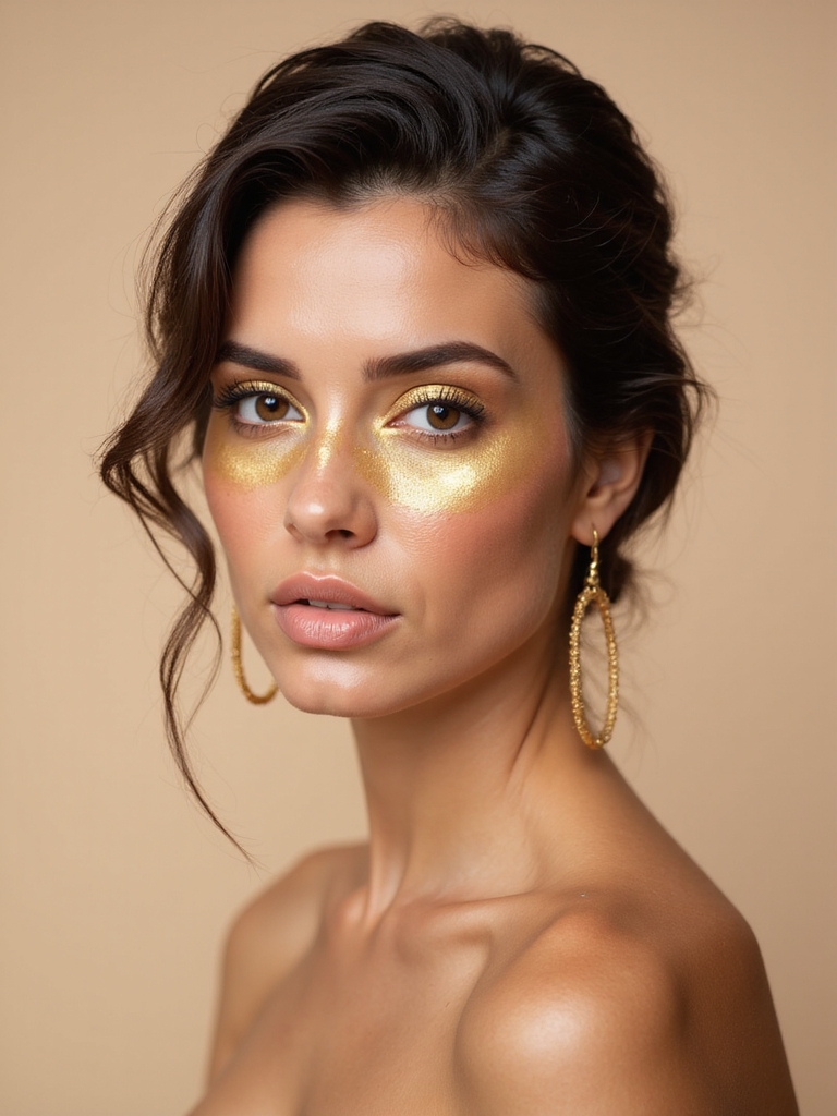 luxe gold bridesmaid makeup