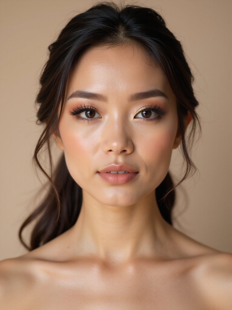 matte and shimmer technique