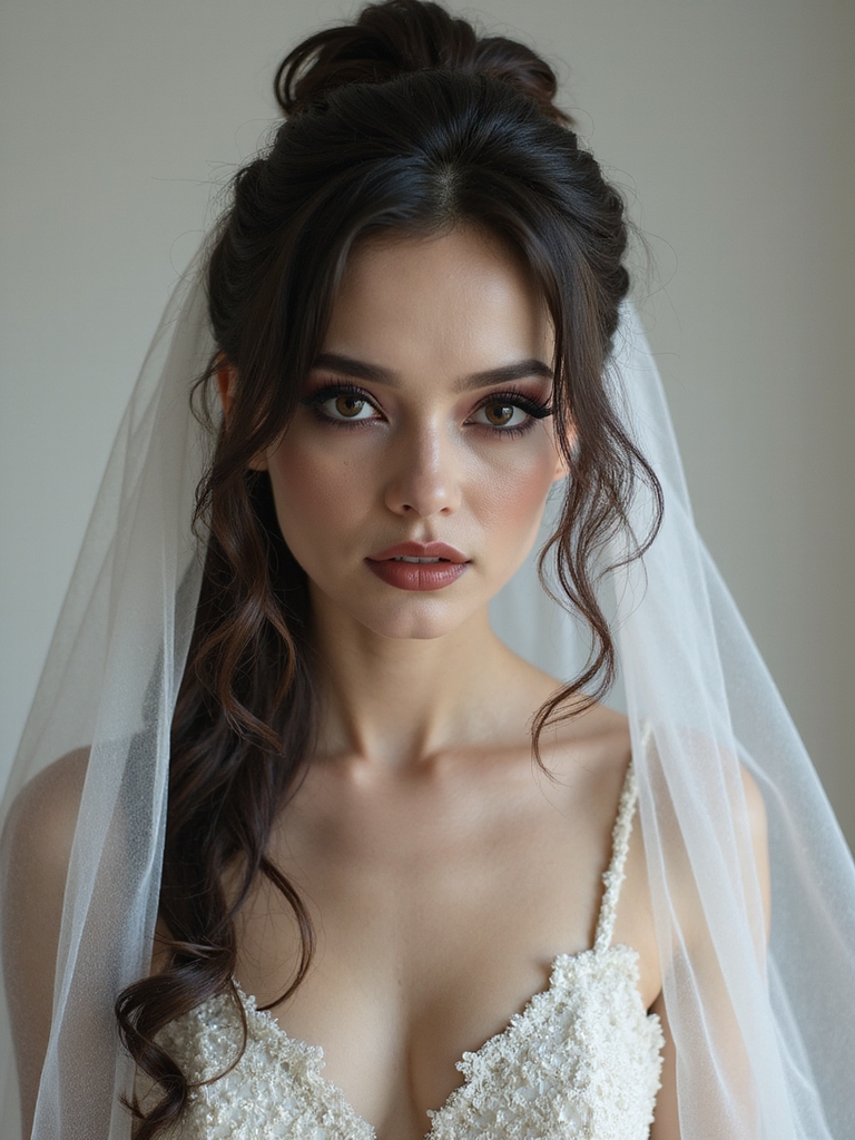 mysterious moody bridal makeup