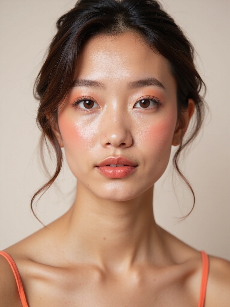 natural glow with peach