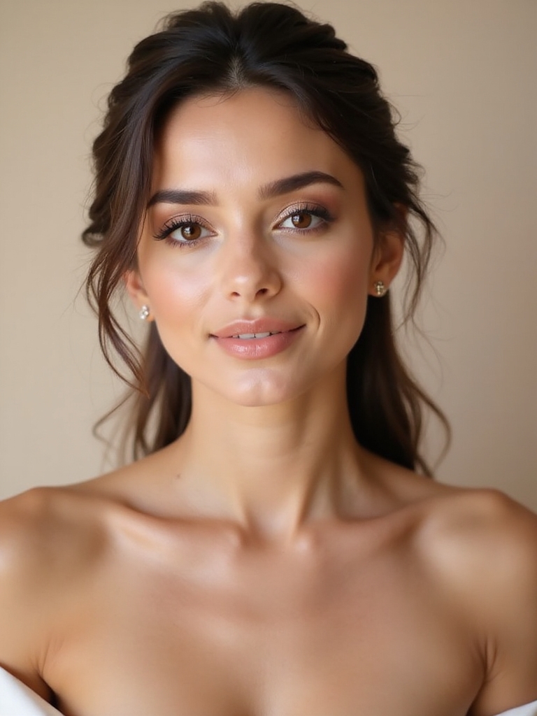 natural glow with shimmer