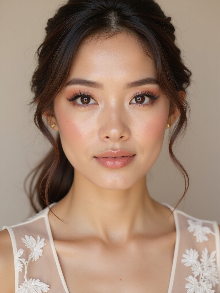 natural glowing bridal makeup