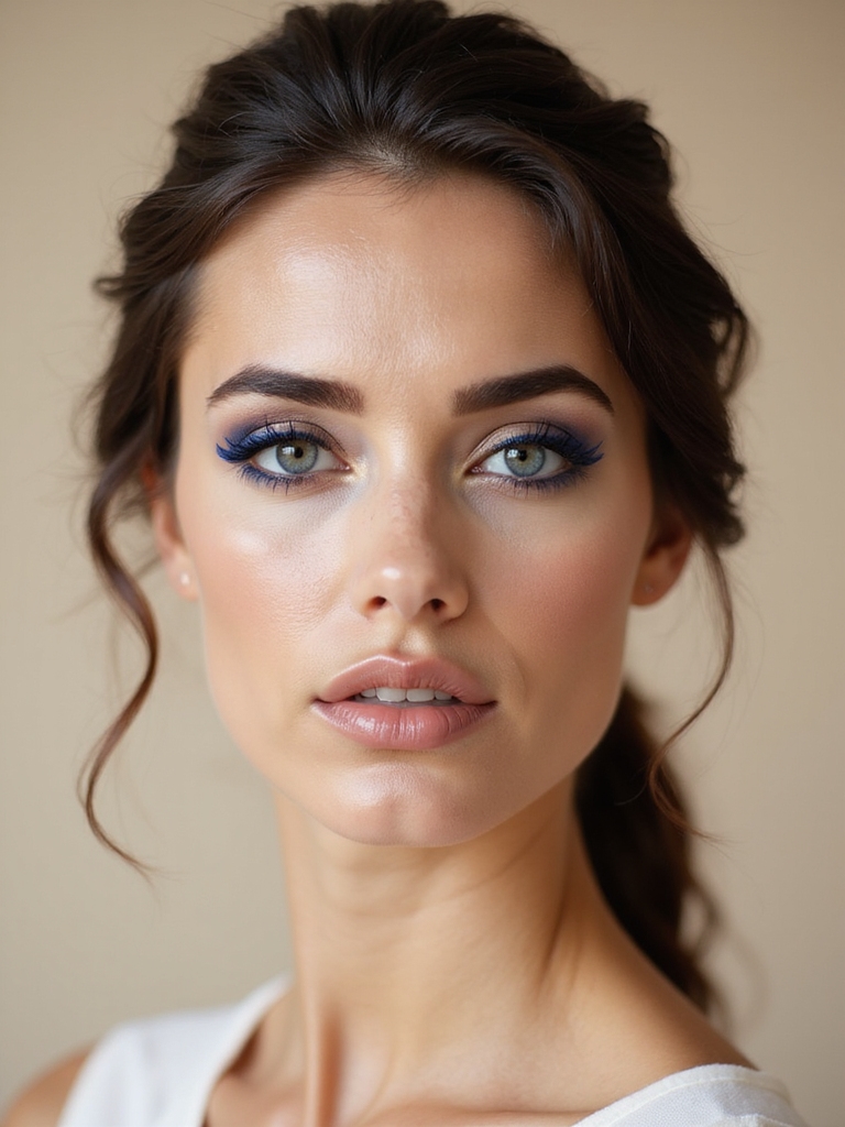 navy eyeliners enhance blue eyes